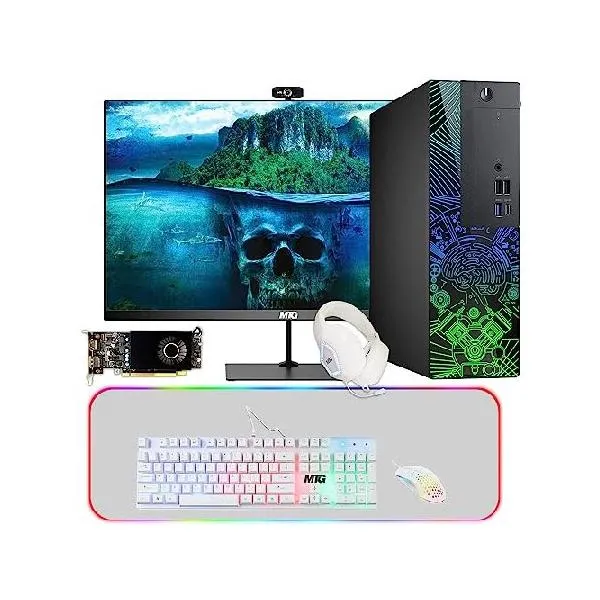 Lumos 8 Gaming Desktop PC, Intel Core i5 7th Gen, 16GB RAM, 512GB SSD, AMD RX 550 4GB GDDR5 Graphics Card, 24-inch 75hz Monitor, PCI-E Blueto_並行輸入