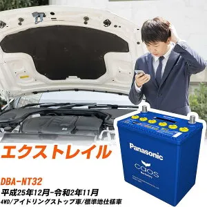 日産 エクストレイル 対応バッテリー NT32 H25/12-R2/11 標準地仕様車 バッテリー パナソニック カオス カーバッテリー N-S115/A4 【H04006】