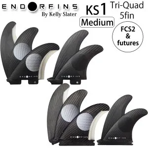 FIREWIRE Slater Designs ファイアーワイヤー スレーターデザイン サーフボード フィン ENDOR FINS エンダーフィン KS1 TRI-QUAD FIN [Medium] future FCS2 カーボン 超軽量 ショートボード用 5枚 トライフィン ク