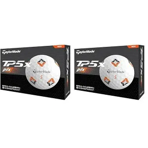 TaylorMade テーラーメイド 日本正規品 TP5x Pixシリーズ 2024 ゴルフボール 1ダース(12個入) (× 2)