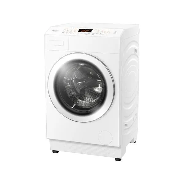 ハイセンス ドラム式洗濯機 左開き 洗濯12kg 乾燥6kg 幅59.8cm 温水洗浄 水平ドラム 自動投入 HWF-D120XL-W ホワイト系 ヒートポンプ