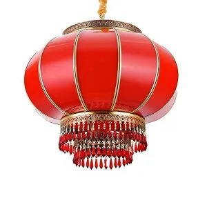 提灯 照明器具 赤色 全銅製 ランタン 春節 結婚祝い 新築祝い 庭 玄関 エクステリア 防水 提灯 D300 D400 D500 D600 福の字 招財進宝 中国結