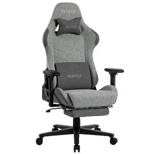 【エントリーで最大全額ポイント還元｜5/6まで】 ルームワークス｜ROOMWORKS ゲーミングチェア [W720xD720xH1205～1275mm] VESTEX S1FTシリーズ(フットレスト付き) グレー VES-S1FTGY