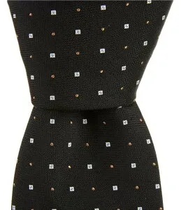 ヒューゴボス メンズ アクセサリー ネクタイ シルク Hugo Boss Micro Pattern Jacquard Skinny 2 1/4 Silk Tie Black ブラック