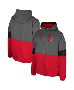 コロシアム メンズ アウター ジャケット・ブルゾン ジャケット Colosseum Men's Charcoal Nebraska Huskers Miles Full-Zip Jacket Charcoal チャコール