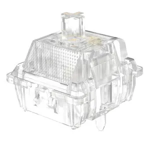 DUROCK Ice King リニアスイッチ、62g プログレッシブスプリング透明クリア RGB スイッチ、5 ピン潤滑スムーズラインキーボードスイッチ