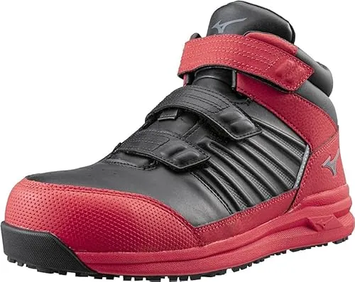 ミズノ 安全靴 ハイカット オールマイティ SSⅡ21H マジック JSAA規格A種 F1GA2205 (ブラック, 25.0 cm)