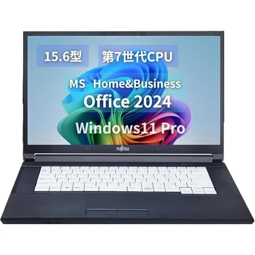 【整備済み品】【MS Office H&B 2024】Win11 Pro /15.6型 ノートパソコン LIFEBOOK A577 / Core i5-7200U / wajunのwifi/Bluetooth/DVD/8GB /256GB SSD