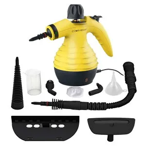 スチームクリーナー アクセサリー9種セット Comforday Multi-Purpose Handheld Pressurized Steam Cleaner with 9-Piece Accessories for Stain Removal, Carpets, Curtains, Car Seats, Kitchen Surface & Much More (Yellow) 家電