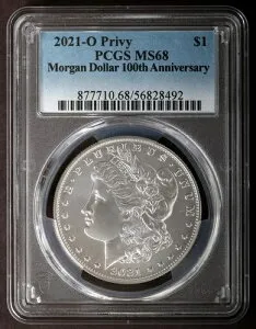 2021-O プリヴィ PCGS MS68 モーガン シルバー 1ドルコイン ニューオーリンズ MS 68