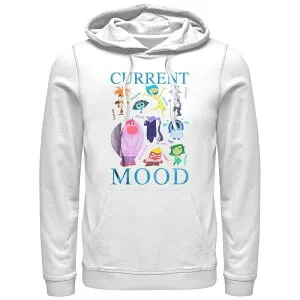 ディズニー メンズ トップス Tシャツ パーカー グラフィック Disney's Inside Out 2 Emotions Current Mood Men's Graphic Hoodie White ホワイト