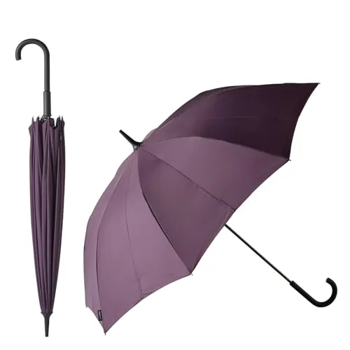 マーナ (marna) Shupatto アンブレラ 軽量化 (とじるだけで生地がまとまる) ボタンレス シュパット 傘 長傘 メンズ レディース (ダークバイオレット / 58cm) S510V
