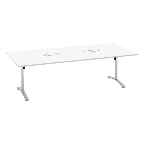 【メーカー直送】コクヨ ミーティングテーブル ビエナ W 2400×1050 MTV241BP81MAWE【代引不可】【組立・設置・送料無料】フラップテーブル