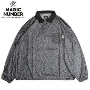 MAGIC NUMBER マジックナンバー MESH LEOPARD POLO SHIRT メッシュ レオパード ポロシャツ MN010