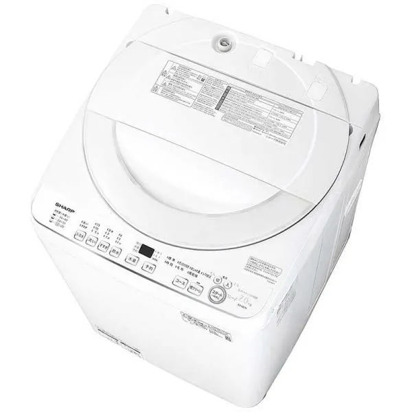 シャープ SHARP 全自動洗濯機 洗濯7.0kg 穴なし槽 ホワイト ES-GE7K-W（標準設置無料）