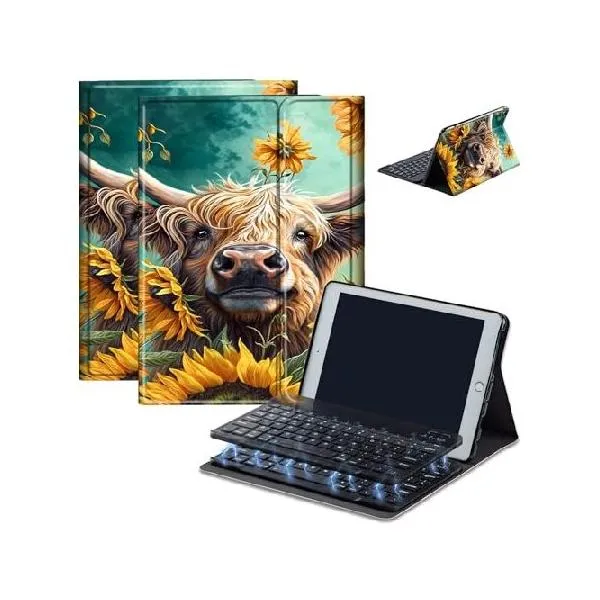 Keyboard Case for Kindle Fire HD 8/HD 8 Plus(2020 Release, 10th ＆ 2022 Release, 12th), Detachable Wireless Bluetooth Keyboard and Auto Sl_並行輸入