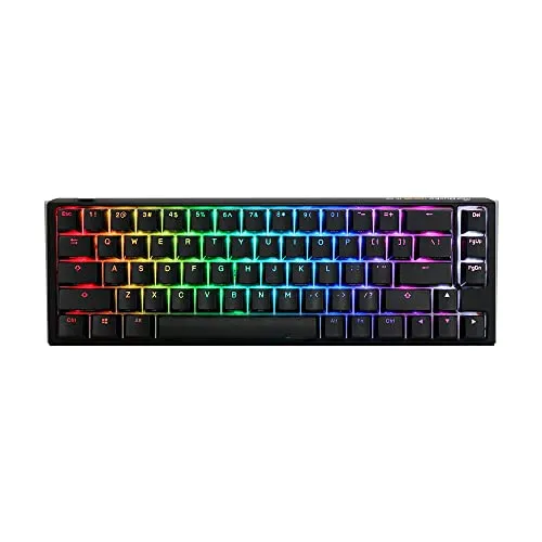 Ducky One 3 SF 65% メカニカルキーボード:Quack Mechanics Dampening Hot-Swappable Cherry MX ブラウンスイッチ 高密度PBT トリプルショットキーキャップ、RGB、US、ブラック