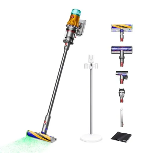 Dyson(ダイソン) 掃除機 コードレス Dyson V12 Detect Slim Absolute (SV46 ABL AM) スティック ハンディクリーナー サイクロン 充電スタンド付き【Amazon.co.jp限定】【高機能LEDとオートモードが