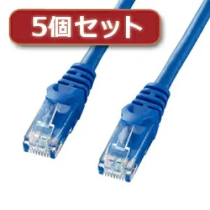 ☆5個セット サンワサプライ カテゴリ6UTPLANケーブル LA-Y6-10BLX5