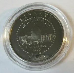 2001-P 米国議会議事堂記念プルーフハーフドル（#63k）