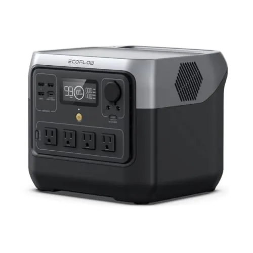 EcoFlow RIVER 2 Pro ポータブル電源 大容量 768Wh AC定格800W/瞬間最大1600W 70分でフル充電 急速充電 リン酸鉄リチウムイオン電源 長寿命 UPS機能 アプリ遠隔操作 純正弦波 キャンプ 車中泊 家庭用 アウトドア 防