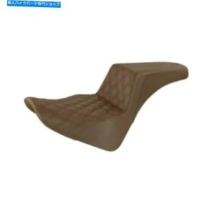 シート サドルメンの昇温席のためのハーレーソフト - ラティスステッチ - 818-33-172BR Saddlemen Step-Up Seat for Harley Softails - Lattice Stitched - 818-33-172BR【並行輸入品】