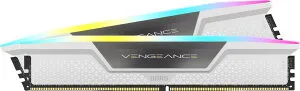 CORSAIR DDR5-5200MHz デスクトップPC用メモリ VENGEANCE RGB DDR5シリーズ Intel XMPメモリキット 64GB ホワイト [32GB×2枚] CMH64GX5M2B5200C40W