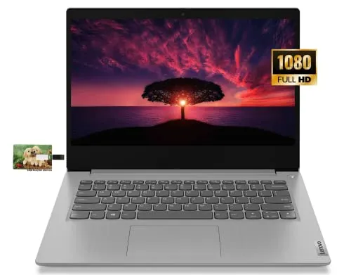 Lenovo IdeaPad 3i ビジネスノートパソコン、14インチ FHDディスプレイ、Intel Core i5-10210U、Windows 10 Pro、20GB RAM 512GB SSD、ウェブカメラ、32GB Durlyfish USBカー
