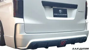【M's】 NISSAN NV350 キャラバン 2型 ナロー ( 標準ボディ用 ) S.A.D CUSTOM JAPAN AGENT リアバンパー ( カーボンマフラーカッター付 ) FRP エージェント エアロ パーツ 外装 SADカスタムジャパン S A D カス