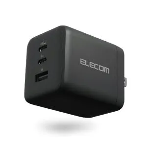 エレコム USB Power Delivery 100W AC充電器(C×2+A×1) ACDC-PD104100BK ブラック