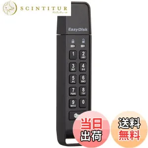 【送料無料】I-O DATA パスワードボタン付き セキュリティUSBメモリー 色：ブラック、サイズ：16GB