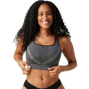 (取寄) スマートウール レディース イントラニット ストラップ ブラ - ウィメンズ Smartwool women Intraknit Strappy Bra - Women's Black Heather