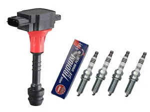 日立イグニッションコイルとNGK MAXプラグのセット アイシス アベンシス ウィッシュ ヴォクシー エスクァイア オーリス ノア ハリアー U19T14-COIL DF6H-11B | コルク プラグ イグニッションコイル