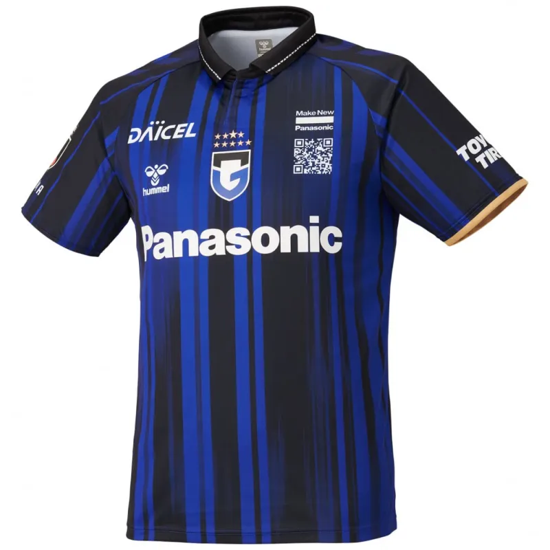 ヒュンメル メンズ サッカー/フットサル ライセンスシャツ ガンバ大阪 2025 ホーム 大人 レプリカ半袖ユニフォームシャツ 1st HAG1060GOR hummel