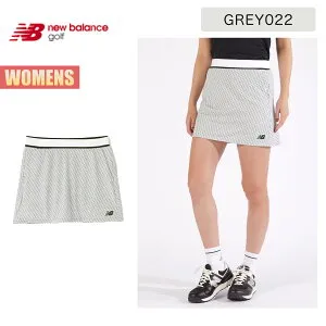 【お買い物マラソンP5倍】ニューバランスゴルフ スカート レディース New Balance Golf ジャージー インナー付きスカート Jersey Skirt with Inne ゴルフウェア ストレッチ ウィメンズ ブラック グレー