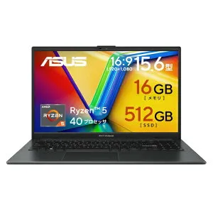 ASUS｜エイスース ノートパソコン Vivobook Go 15 ミックスブラック E1504FA-R5165BW6 [15.6型 /Windows11 Home /AMD Ryzen 5 /メモリ：16GB /SSD：512GB /2026年4月モデル]