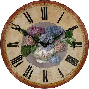 アンティーク調でお洒落！ロジャーラッセル掛け時計RogerLascelles掛け時計 HYDRANGEA MOTIF WALL CLOCK 壁掛け時計 PUB-HYDRANGEAS
