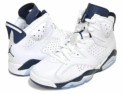 [ナイキ]エアジョーダン 6 レトロ AIR JORDAN 6 RETRO white/midnight navy ct8529-141 スニーカー AJVI ミッドナイトネイビー 28.5cm [並行輸入品]