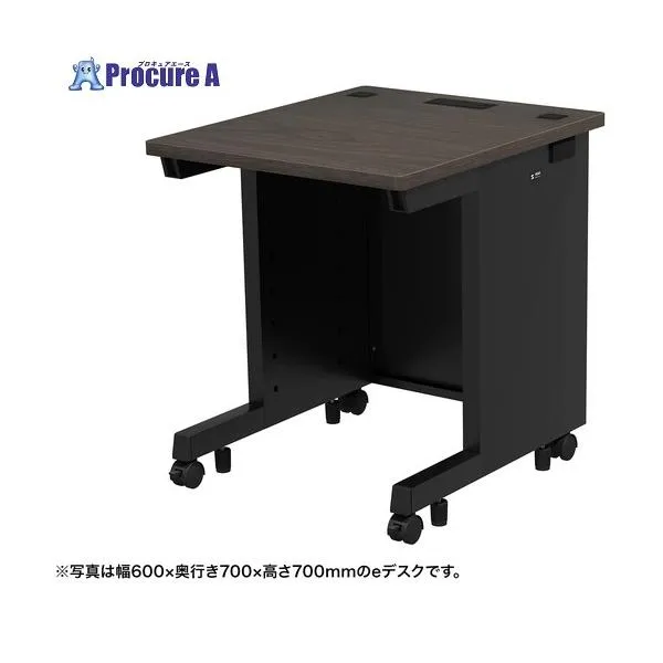 SANWA eデスク(濃い木目)W600×D600×H720 ■▼654-8009 ED-SK6060M72 1台