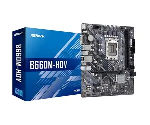 ASRock マザーボード B660M-HDV Intel B660 シリーズ 第12世代 CPU ( LGA1700 ) 対応 B660M MicroATX マザーボード