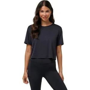 (取寄) トラヴィスマシュー レディース セレスティア ショートスリーブ シャツ - ウィメンズ TravisMathew women Celestia Short-Sleeve Shirt - Women's Heather Black