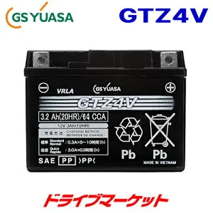 【春のドーン!と全品超トク祭】GSユアサ GTZ4V VRLA バイク用バッテリー (制御弁式・液注入済/充電済) GS YUASA Battery