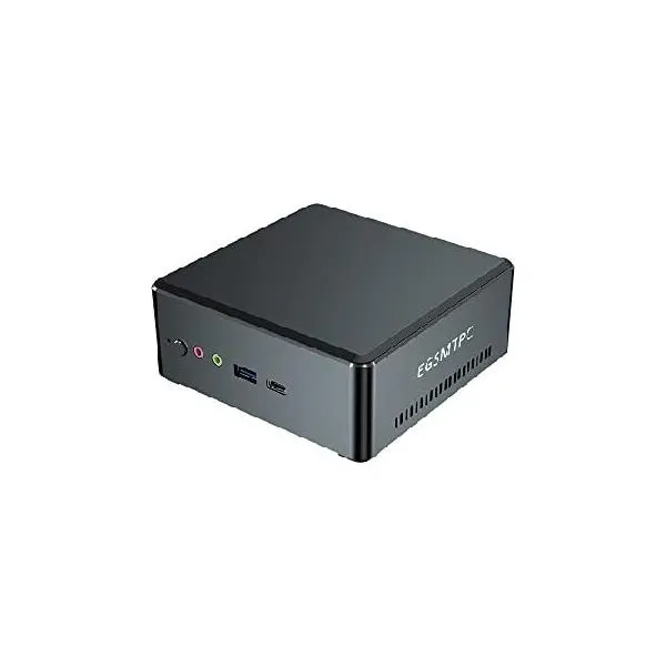 EGSMTPC AMD Mini PC Ryzen 2200U 2700U 3550H Windows 10 Pro, Mini Gaming Computer 16GB DDR4 512GB M.2 NVME SSD, HDMI DP Type-C AC WiFi BT(16GB_並行輸入