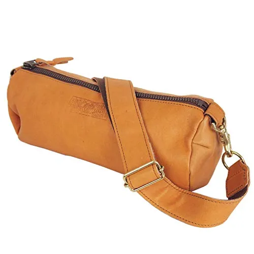 ButlerVernerSails/メンズ/レディース/馬革/レザー/ドラムバッグ/ロールミニショルダーバッグ(Camel)