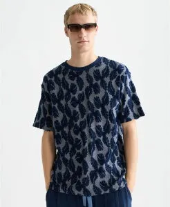 スコッチアンドソーダ メンズ トップス Tシャツ SCOTCH & SODA Men's Feeder Stripe Relaxed-Fit-Shirt Pageant Blue ブルー