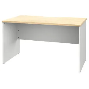 【車上渡し】アール・エフ・ヤマカワ プラン 木製デスク W1200×D700 ナチュラル×ホワイト脚 (重量：29.1kg) RFPD-1270NA-WL | アールエフヤマカワ オフィス 事務所 オフィステーブル ワークテーブル