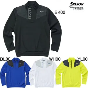 スリクソン by デサント SRIXON ハーフジップ 長袖プロスタイルシャツ RGMWJB09 メンズ ゴルフウエア 長袖ポロシャツ カットソー 星野プロ共同開発 セール 秋冬モデル