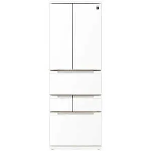 シャープ SHARP 冷蔵庫 6ドア 457L フレンチドア(観音開き) プラズマクラスター 幅65cm ラスティックホワイト系 SJ-MF46P-W