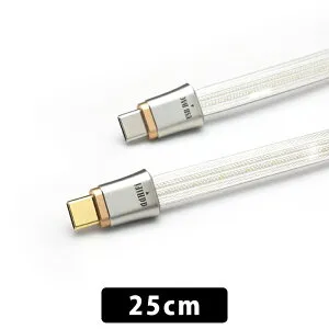 【4/25限定★抽選で最大100%ポイントバック！(要エントリー)】ddHiFi TC19CC USB-C To USB-C OTGケーブル 25cm USBケーブル Type-C to Type-C 音質改善 DAP用 DAC用 ケーブル フラッグシップ 銀メッキ 無酸素銅 オ