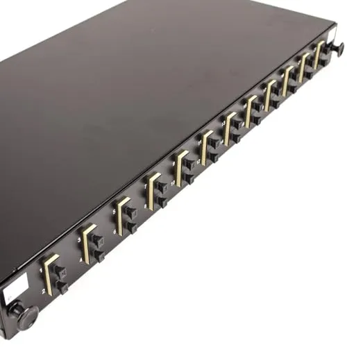 kenable 光ファイバーパッチパネル 12ポート SCデュプレックスMMモジュールアダプター24ファイバー12個付き